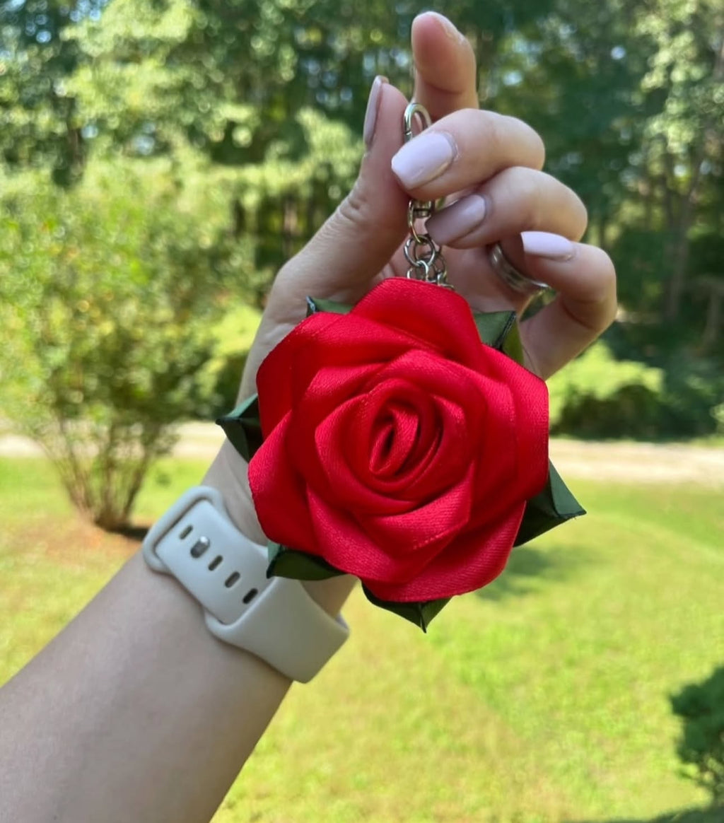 Llavero de rosa eterna